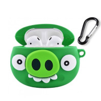 Чехол для AirPods 1/2 "Green Pig"